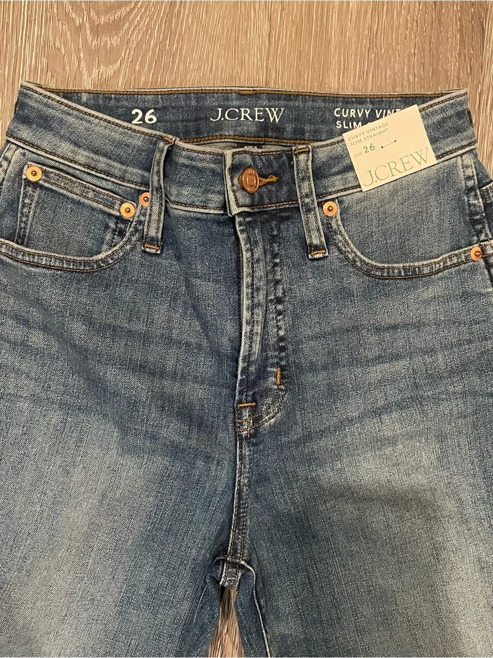 J. Crew Curvy Vintage Slim Straight Jeans size 26 NWT PLEASE READ DESCRIPTION